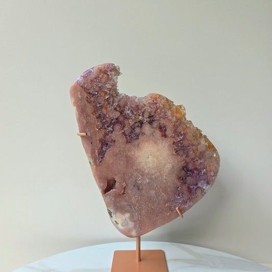 Pink Amethyst Statement Crystal Slab Slice on Stand High Quality Brazil 4 - Crystals and Me | Crystal Candles and Ethically Sourced Crystals