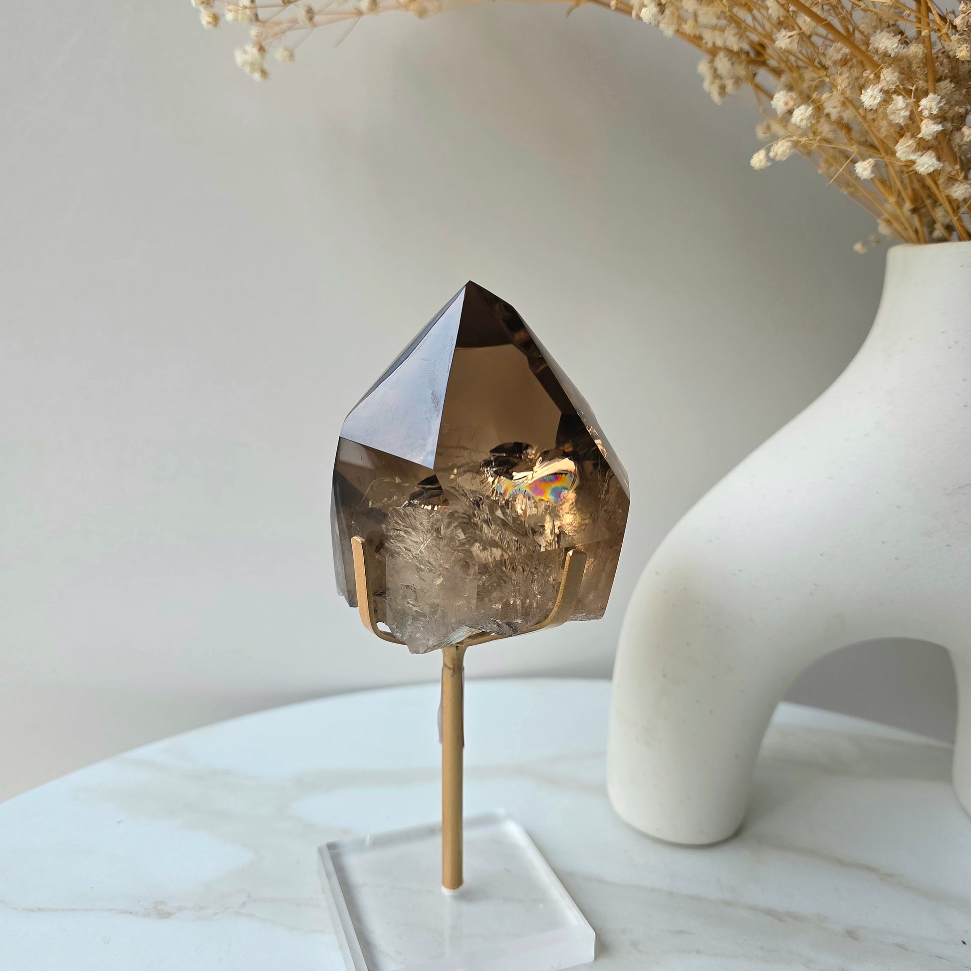 Natural Smokey Citrine Crystal Point High Quality Brazil Collectors Piece - Crystals and Me | Crystal Candles and Ethically Sourced Crystals