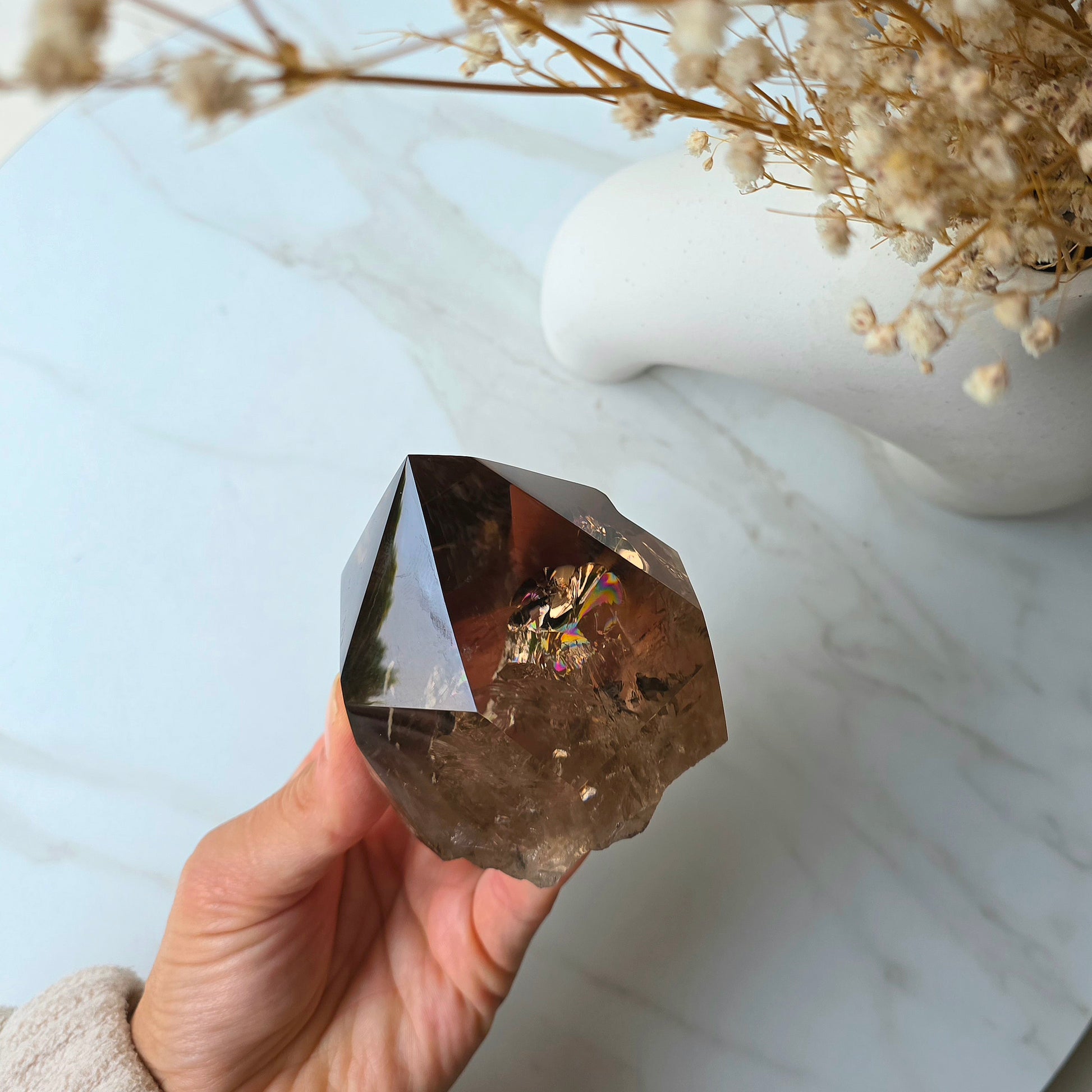 Natural Smokey Citrine Crystal Point High Quality Brazil Collectors Piece - Crystals and Me | Crystal Candles and Ethically Sourced Crystals