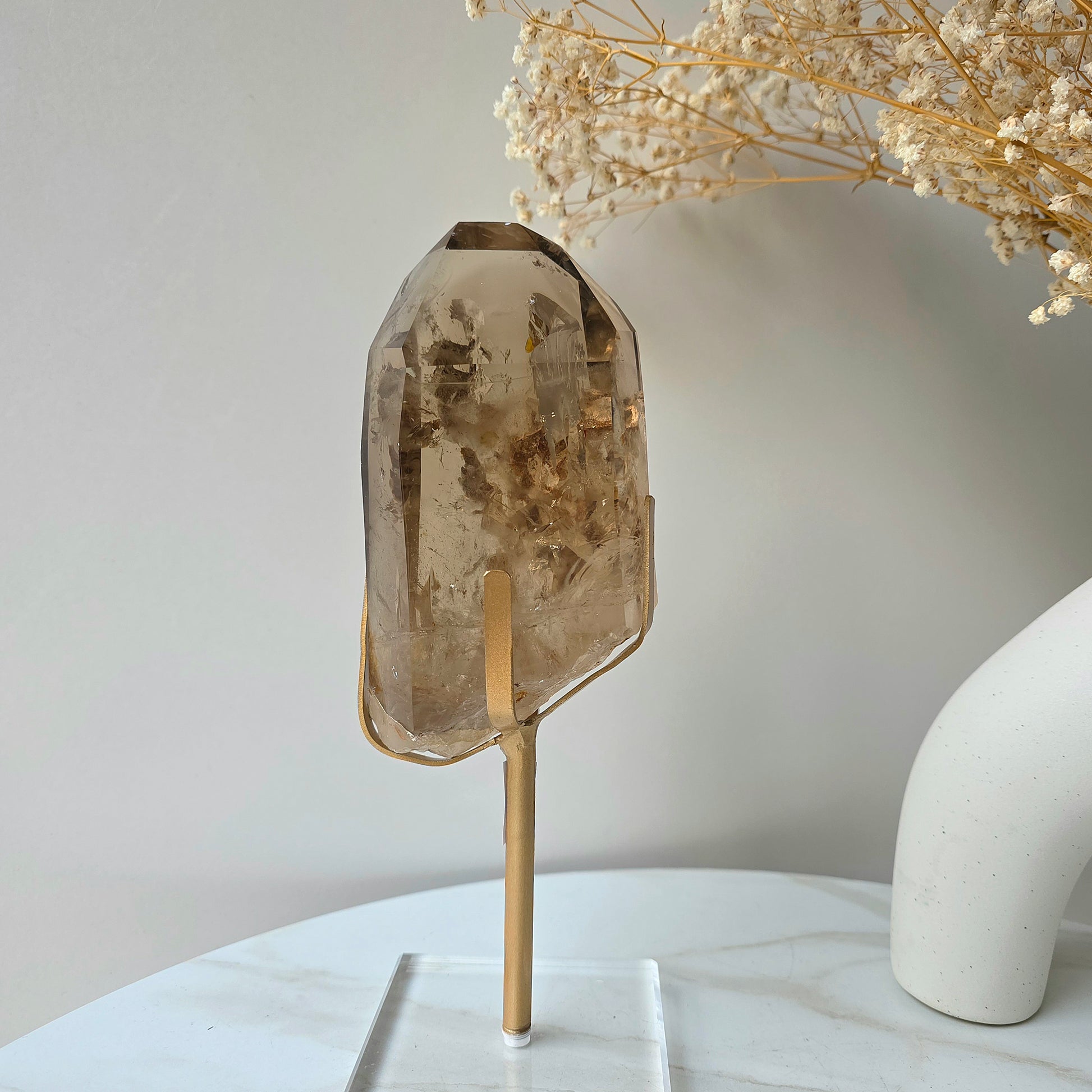 Natural Smokey Citrine Crystal Point High Quality Brazil Collectors Piece - Crystals and Me | Crystal Candles and Ethically Sourced Crystals