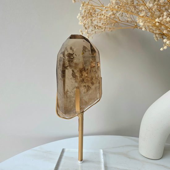 Natural Smokey Citrine Crystal Point High Quality Brazil Collectors Piece - Crystals and Me | Crystal Candles and Ethically Sourced Crystals