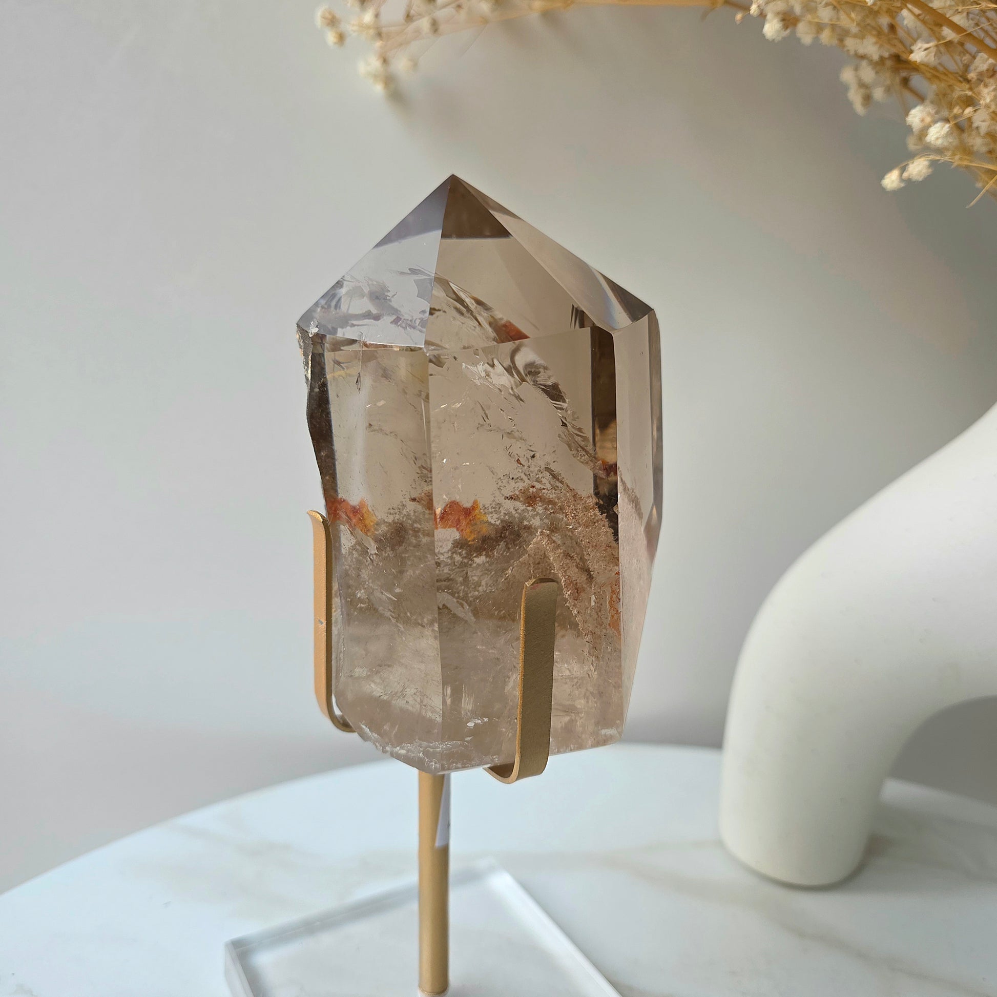 Natural Smokey Citrine Crystal Point High Quality Brazil Collectors Piece - Crystals and Me | Crystal Candles and Ethically Sourced Crystals