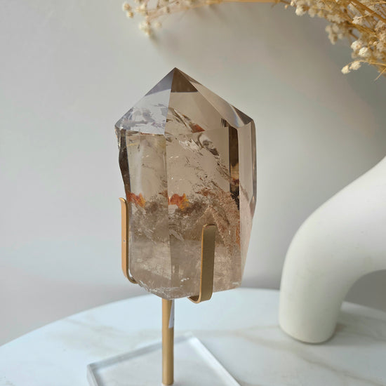 Natural Smokey Citrine Crystal Point High Quality Brazil Collectors Piece - Crystals and Me | Crystal Candles and Ethically Sourced Crystals