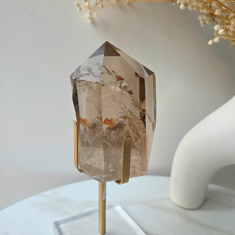 Natural Smokey Citrine Crystal Point High Quality Brazil Collectors Piece - Crystals and Me | Crystal Candles and Ethically Sourced Crystals
