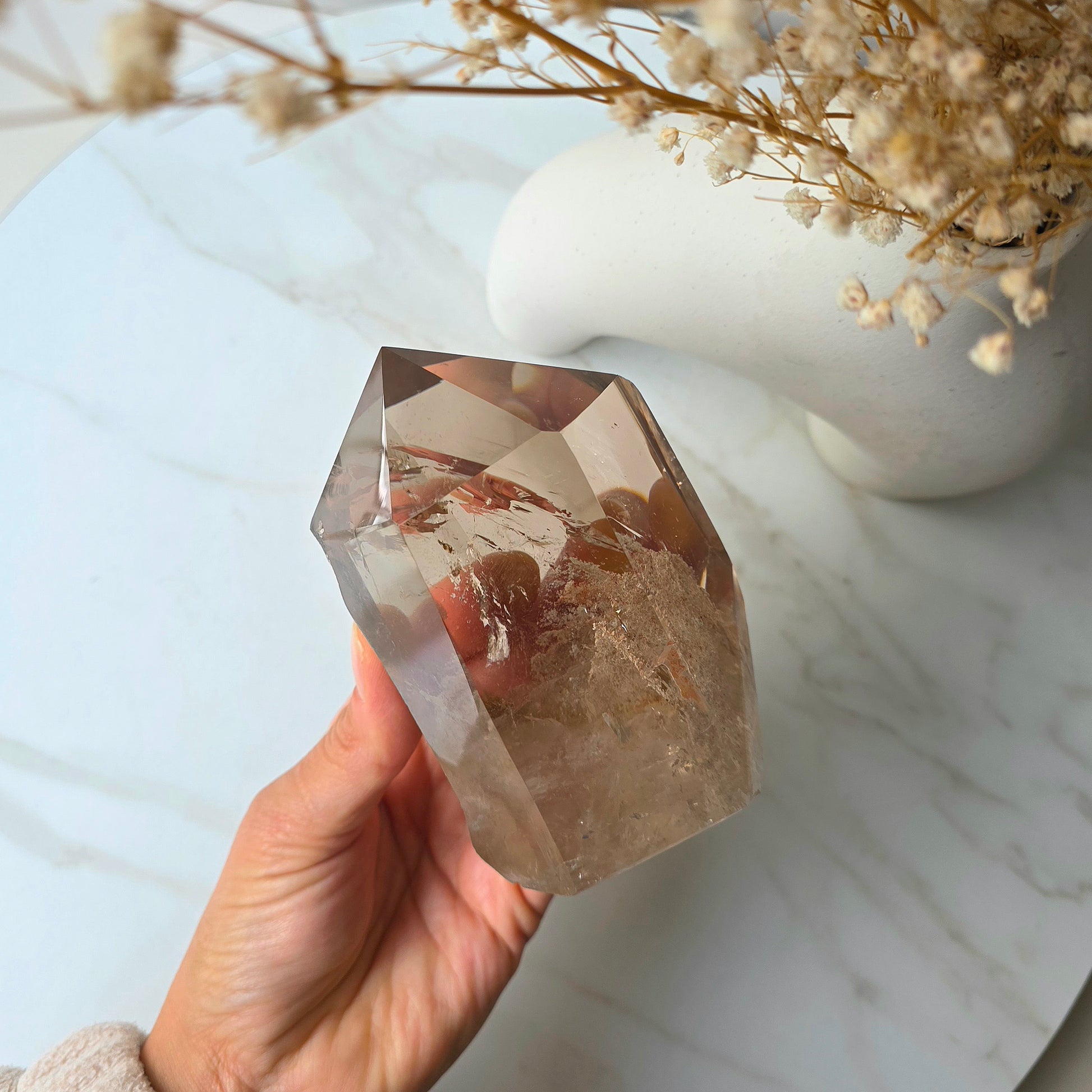 Natural Smokey Citrine Crystal Point High Quality Brazil Collectors Piece - Crystals and Me | Crystal Candles and Ethically Sourced Crystals