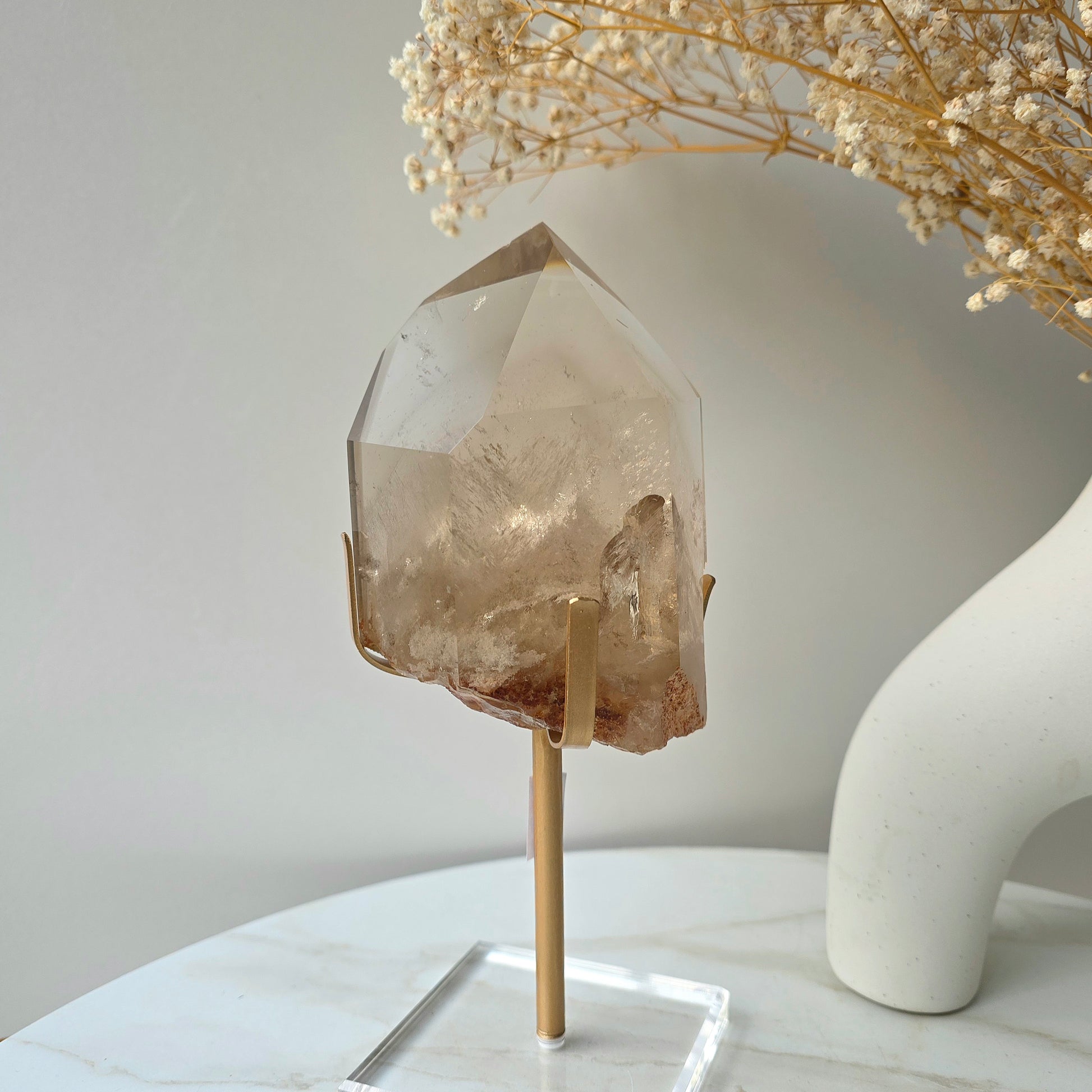 Natural Smokey Citrine Crystal Point High Quality Brazil Collectors Piece - Crystals and Me | Crystal Candles and Ethically Sourced Crystals