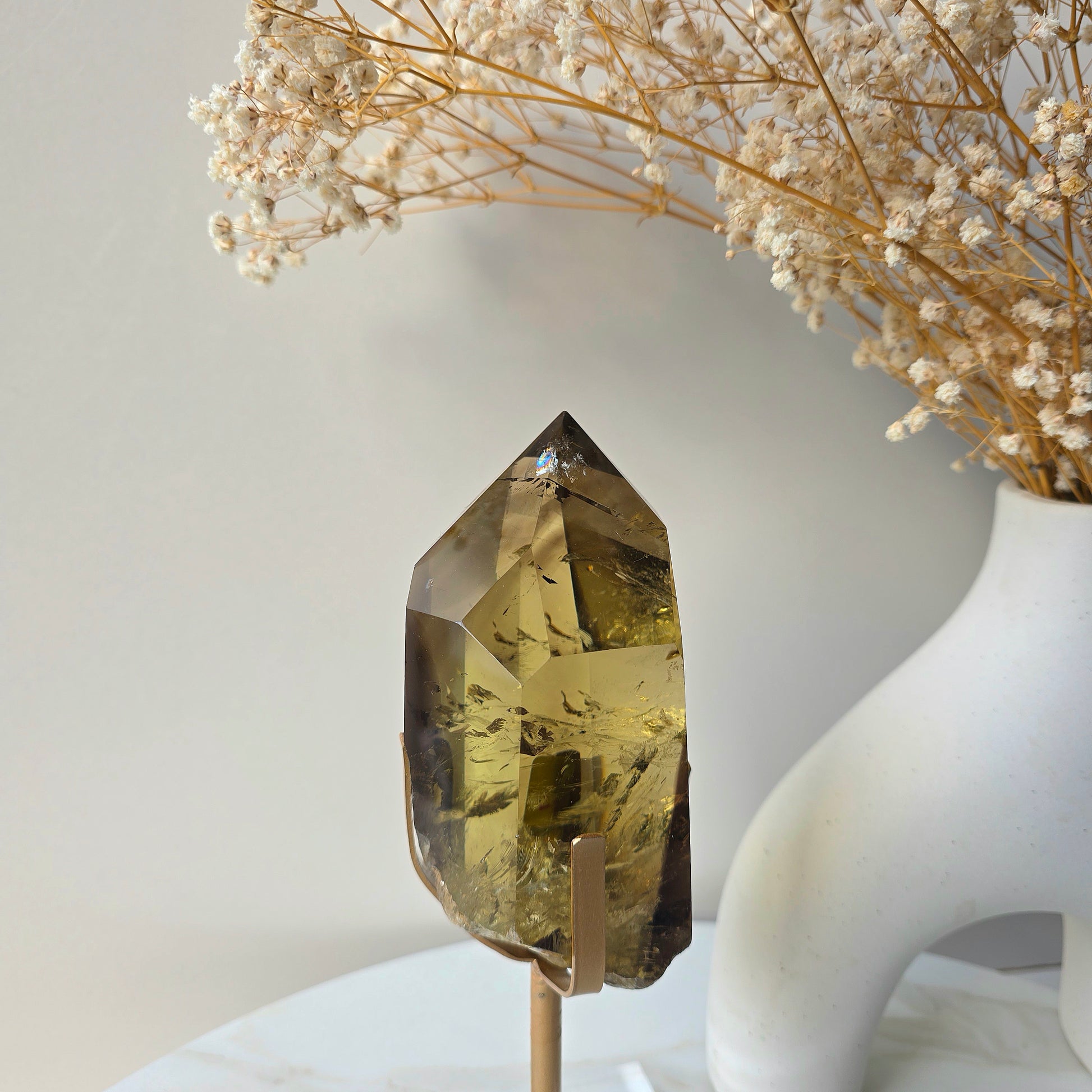 Natural Rare Citrine Crystal with Phantom Inclusions Manifestation Stone AAA High Quality Brazil Collectors Piece - Crystals and Me | Crystal Candles and Ethically Sourced Crystals