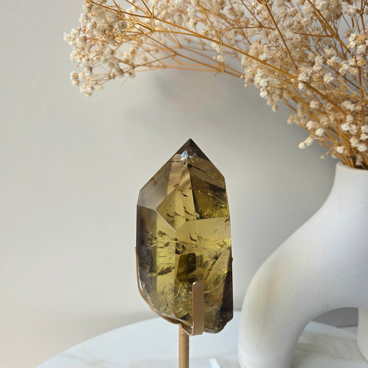 Natural Rare Citrine Crystal with Phantom Inclusions Manifestation Stone AAA High Quality Brazil Collectors Piece - Crystals and Me | Crystal Candles and Ethically Sourced Crystals