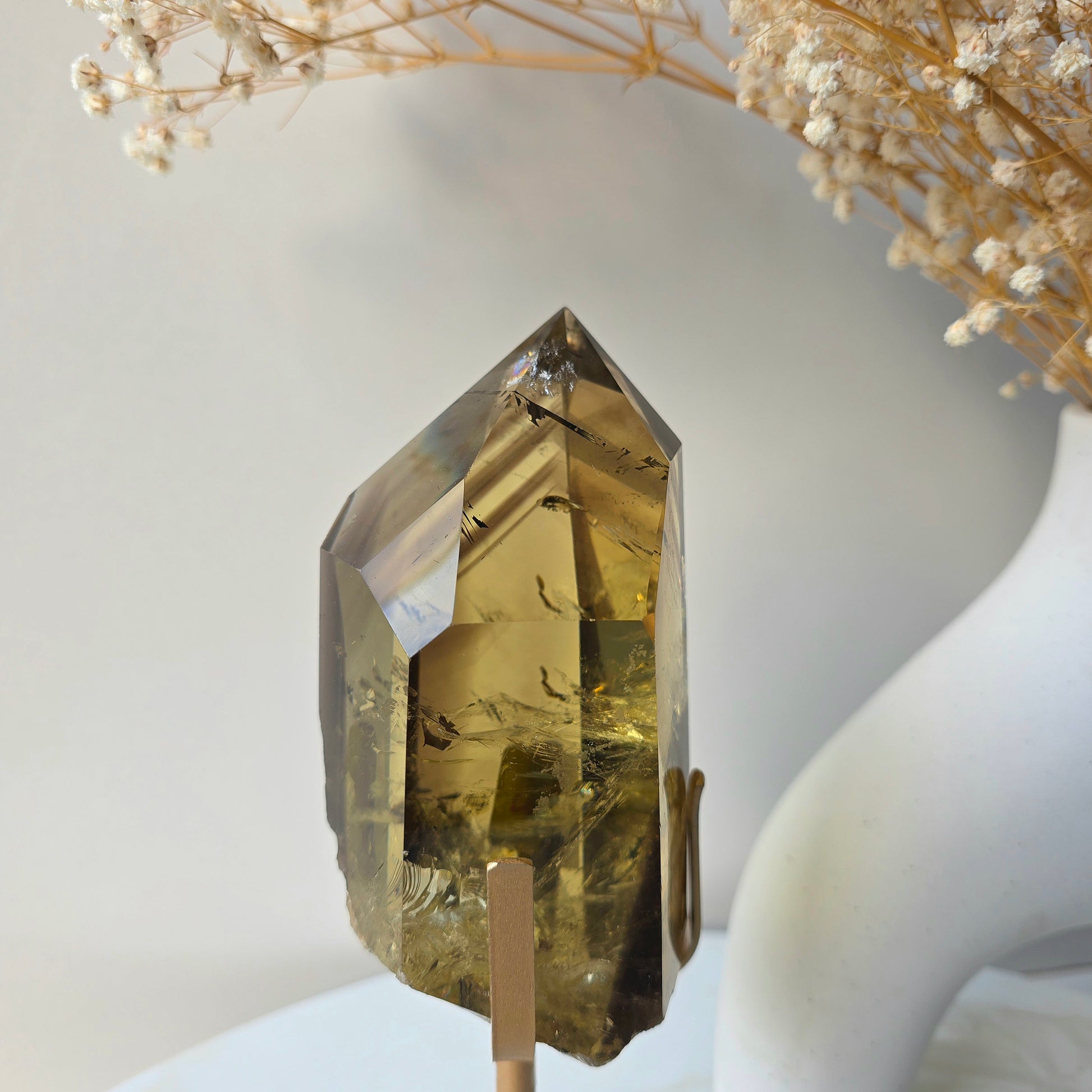 Natural Rare Citrine Crystal with Phantom Inclusions Manifestation Stone AAA High Quality Brazil Collectors Piece - Crystals and Me | Crystal Candles and Ethically Sourced Crystals