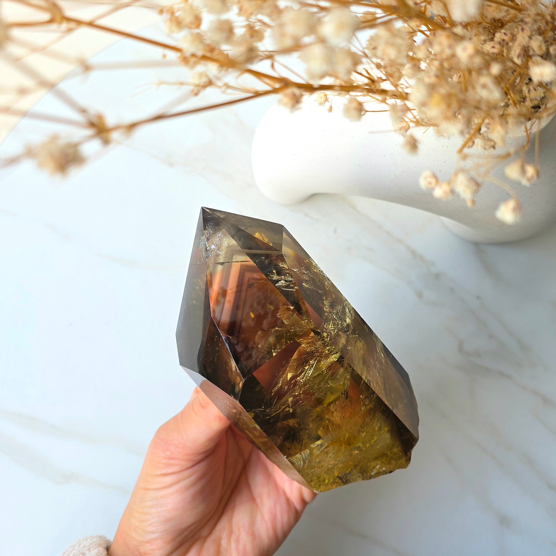 Natural Rare Citrine Crystal with Phantom Inclusions Manifestation Stone AAA High Quality Brazil Collectors Piece - Crystals and Me | Crystal Candles and Ethically Sourced Crystals