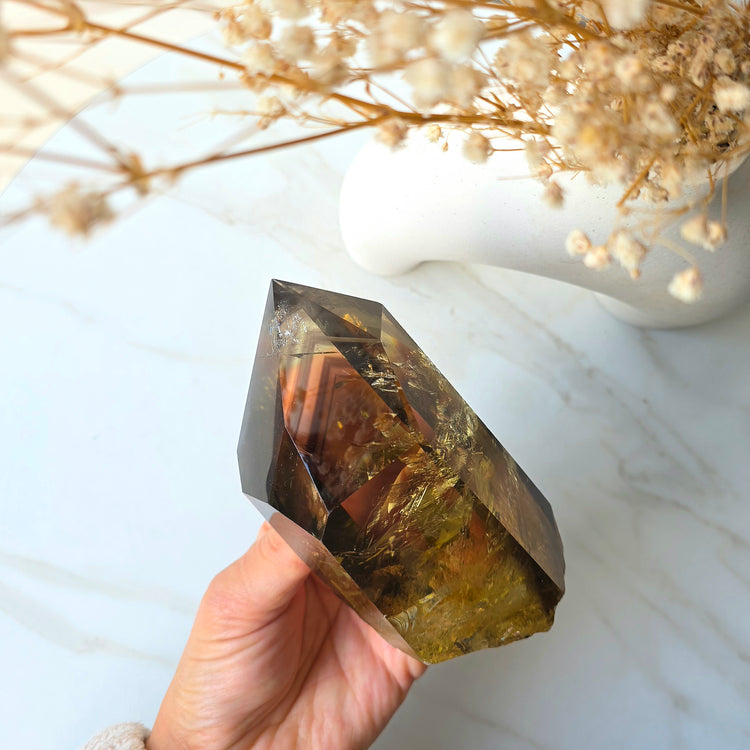 Natural Rare Citrine Crystal with Phantom Inclusions Manifestation Stone AAA High Quality Brazil Collectors Piece - Crystals and Me | Crystal Candles and Ethically Sourced Crystals