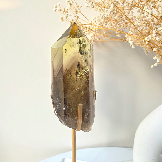 Natural Rare Citrine Crystal with Phantom Inclusions Manifestation Stone AAA High Quality Brazil Collectors Piece - Crystals and Me | Crystal Candles and Ethically Sourced Crystals