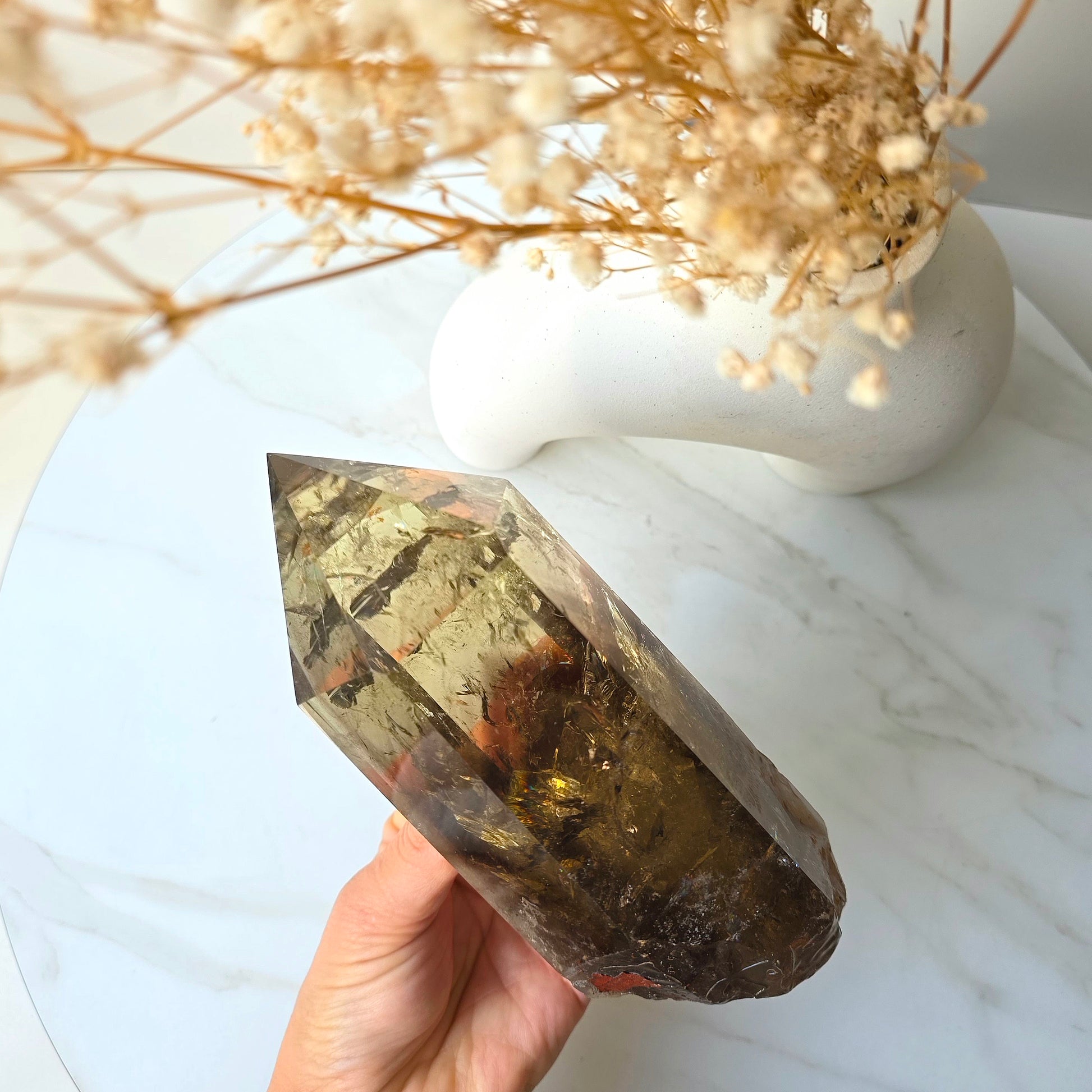 Natural Rare Citrine Crystal with Phantom Inclusions Manifestation Stone AAA High Quality Brazil Collectors Piece - Crystals and Me | Crystal Candles and Ethically Sourced Crystals
