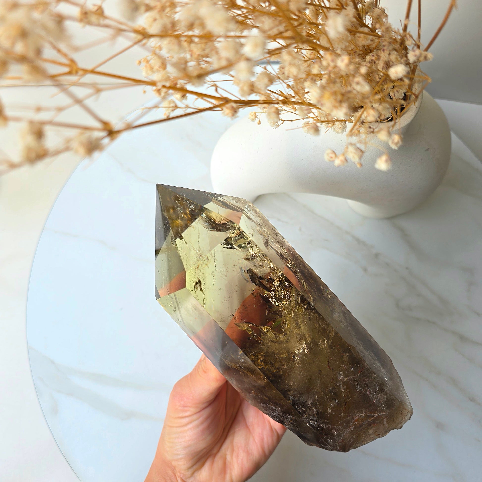 Natural Rare Citrine Crystal with Phantom Inclusions Manifestation Stone AAA High Quality Brazil Collectors Piece - Crystals and Me | Crystal Candles and Ethically Sourced Crystals