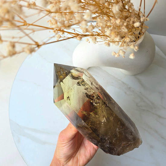 Natural Rare Citrine Crystal with Phantom Inclusions Manifestation Stone AAA High Quality Brazil Collectors Piece - Crystals and Me | Crystal Candles and Ethically Sourced Crystals