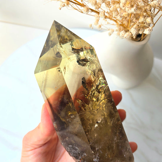 Natural Rare Citrine Crystal with Phantom Inclusions Manifestation Stone AAA High Quality Brazil Collectors Piece - Crystals and Me | Crystal Candles and Ethically Sourced Crystals