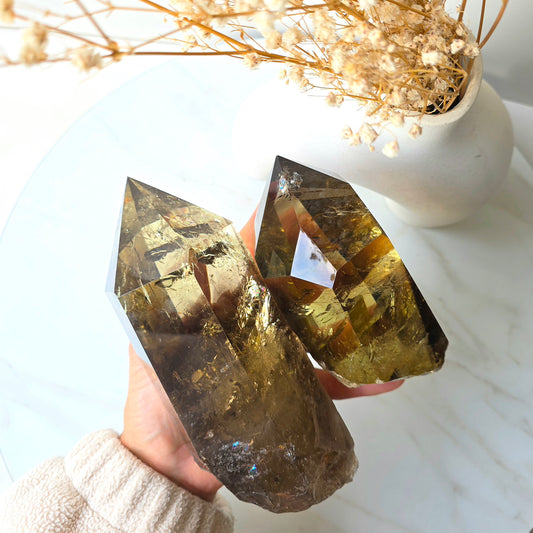 Natural Rare Citrine Crystal with Phantom Inclusions Manifestation Stone AAA High Quality Brazil Collectors Piece - Crystals and Me | Crystal Candles and Ethically Sourced Crystals