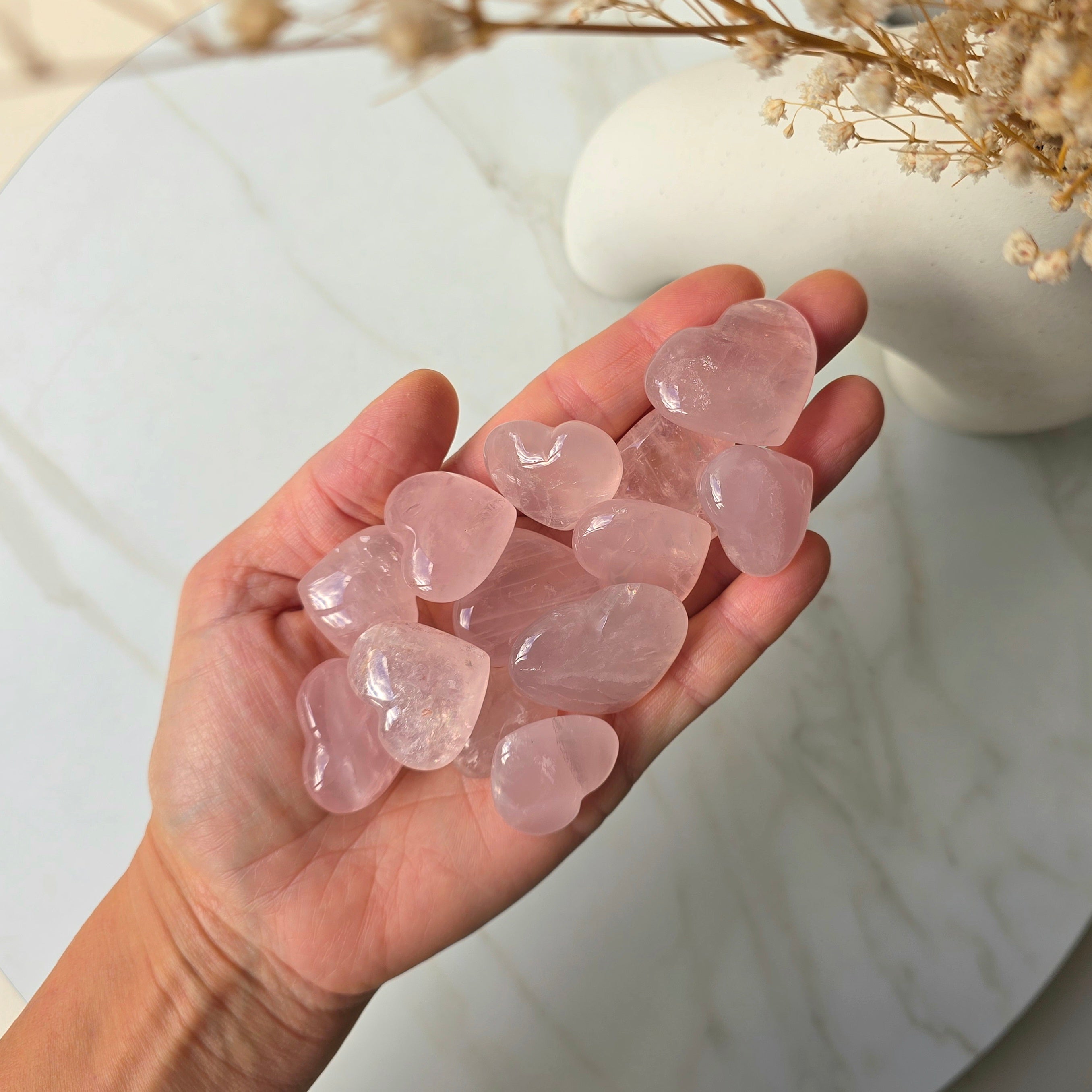 Rose Quartz Crystal Mini Heart – Crystals and Me | High Quality