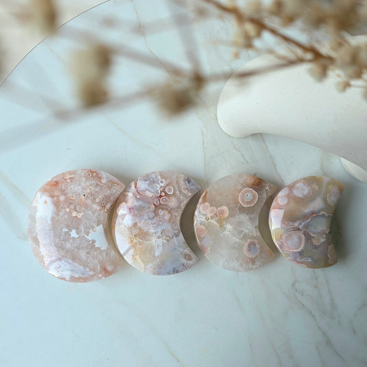 Flower Agate Crystal Moon Madagascar High Quality Large - Crystals and Me | Crystal Candles and Ethically Sourced Crystals