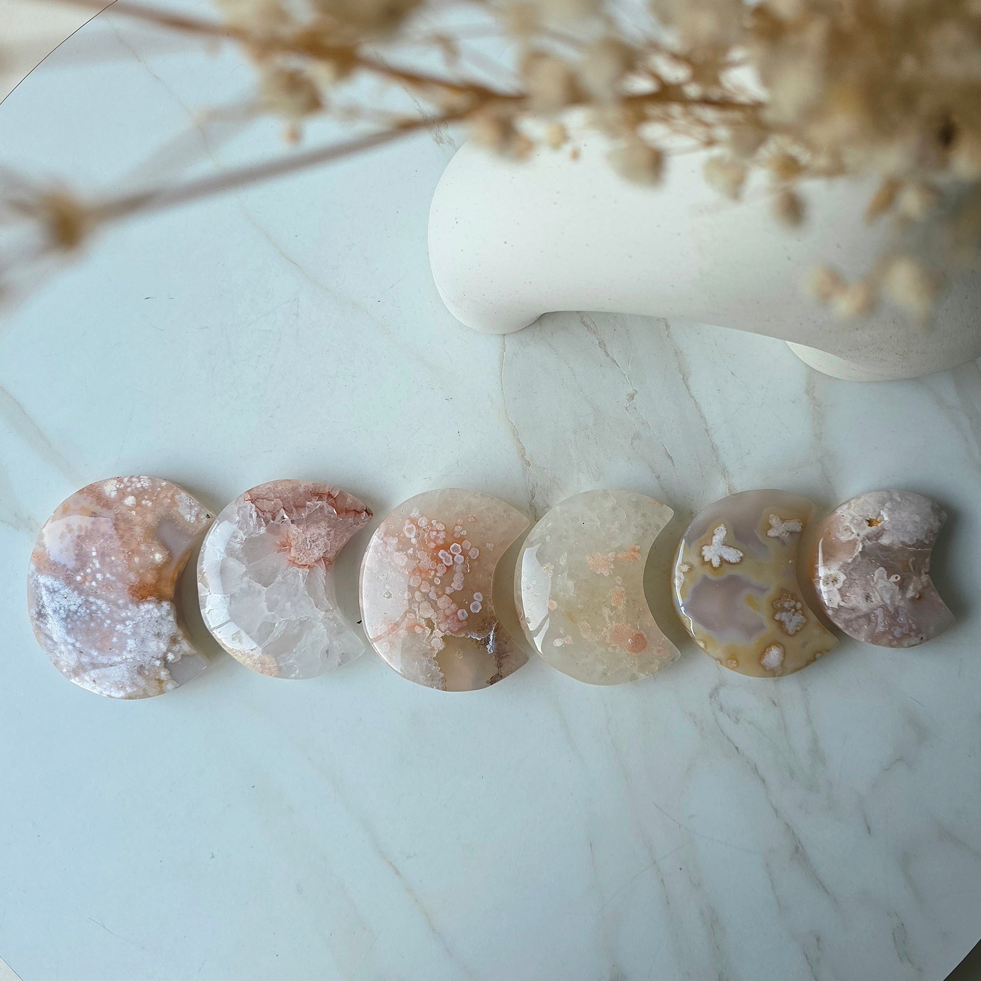 Flower Agate Crystal Moon Madagascar High Quality Small - Crystals and Me | Crystal Candles and Ethically Sourced Crystals