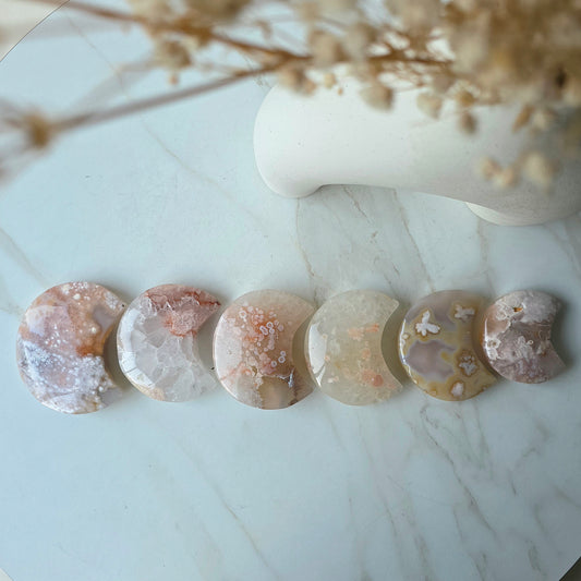 Flower Agate Crystal Moon Madagascar High Quality Small - Crystals and Me | Crystal Candles and Ethically Sourced Crystals
