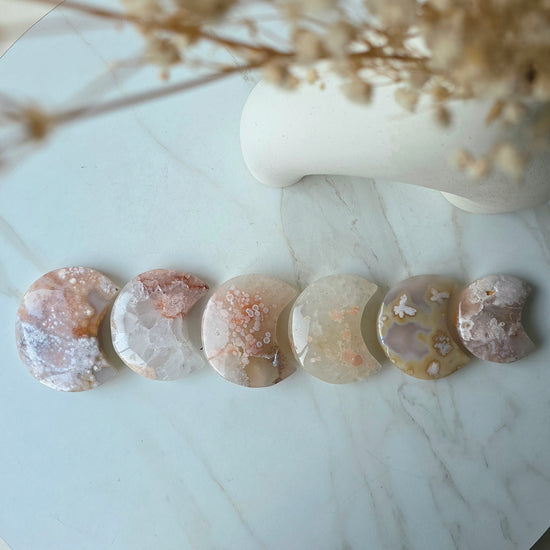 Flower Agate Crystal Moon Madagascar High Quality Small - Crystals and Me | Crystal Candles and Ethically Sourced Crystals
