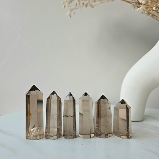 Natural Smokey Citrine Crystal Point High Quality Brazil Medium - Crystals and Me | Crystal Candles and Ethically Sourced Crystals