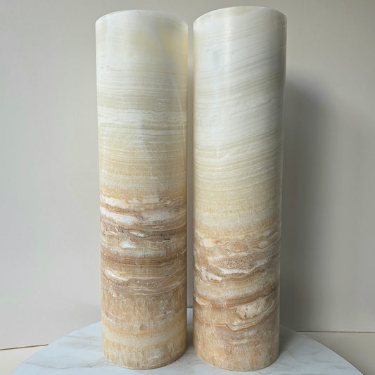 Onyx Crystal Home Decor Lamp Cream Mexico XL - Crystals and Me | Crystal Candles and Ethically Sourced Crystals