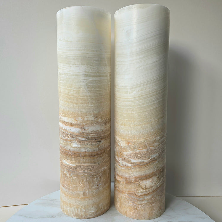Onyx Crystal Home Decor Lamp Cream Mexico XL - Crystals and Me | Crystal Candles and Ethically Sourced Crystals