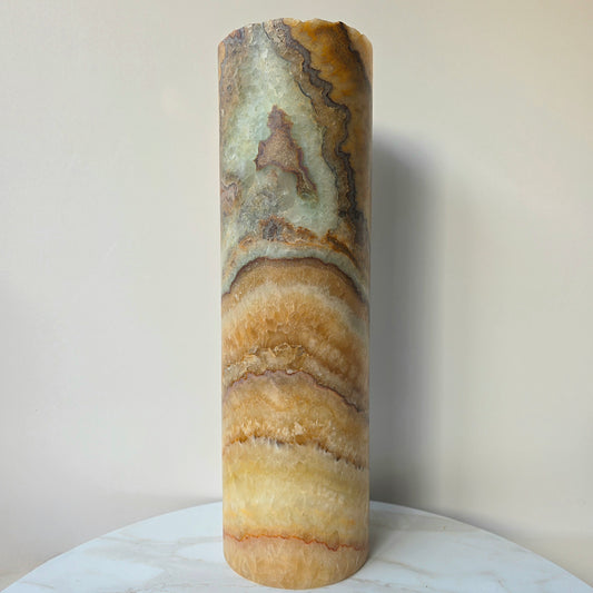 Onyx Honey Green Crystal Home Decor Single Lamp Mexico XL - Crystals and Me | Crystal Candles and Ethically Sourced Crystals