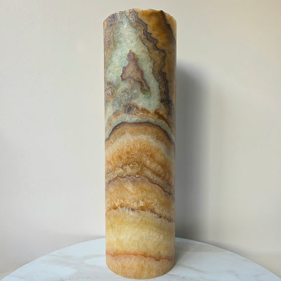 Onyx Honey Green Crystal Home Decor Single Lamp Mexico XL - Crystals and Me | Crystal Candles and Ethically Sourced Crystals