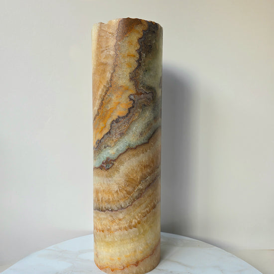 Onyx Honey Green Crystal Home Decor Single Lamp Mexico XL - Crystals and Me | Crystal Candles and Ethically Sourced Crystals