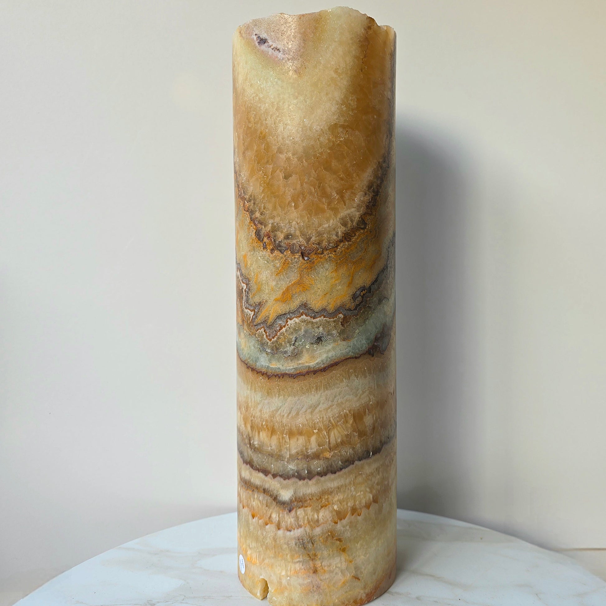 Onyx Honey Green Crystal Home Decor Single Lamp Mexico XL - Crystals and Me | Crystal Candles and Ethically Sourced Crystals