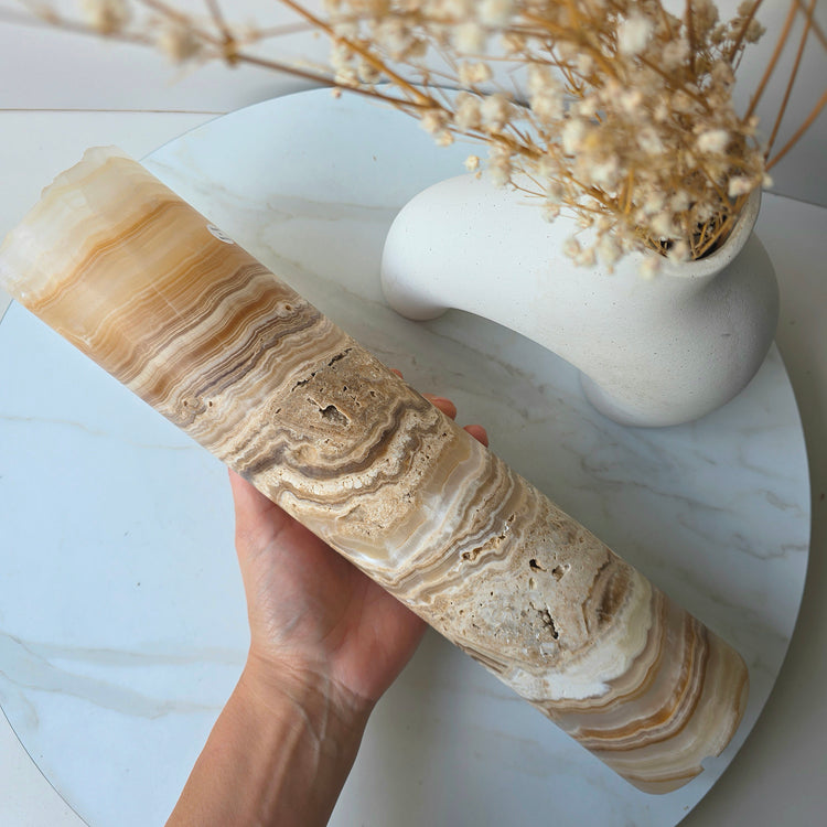Onyx Earth Tone Crystal Home Decor Single Lamp Mexico Small - Crystals and Me | Crystal Candles and Ethically Sourced Crystals