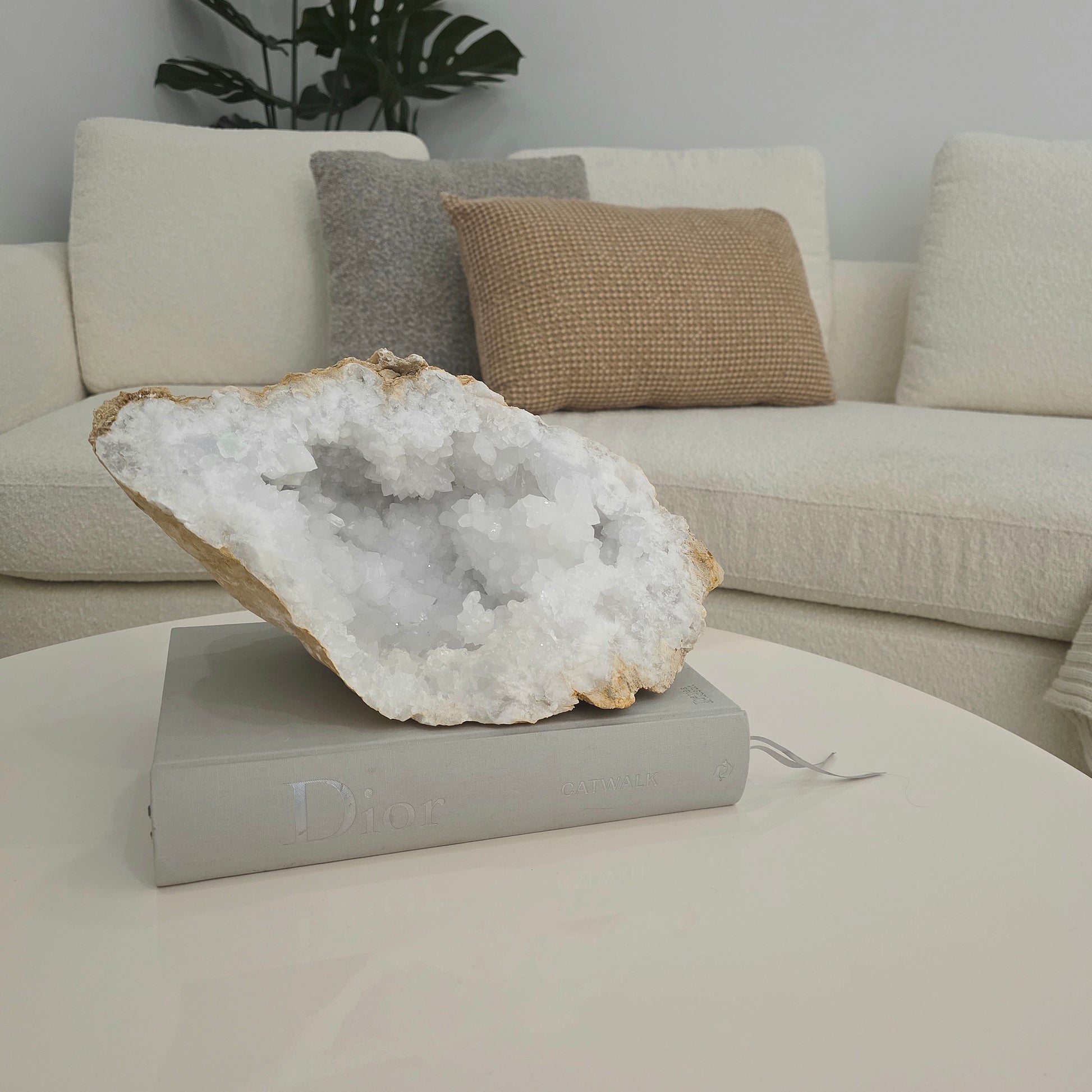 Clear Quartz Moroccan Geode Crystal XL 11 Statement - Crystals and Me | Crystal Candles and Ethically Sourced Crystals