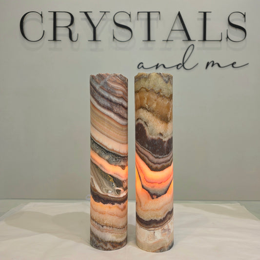Onyx Detailed Crystal Home Decor Lamp Mexico Small - Crystals and Me | Crystal Candles and Ethically Sourced Crystals