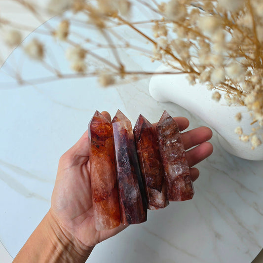 Fire Quartz Crystal Hematoid Quartz Crystal Point AAA High Quality Brazil - Crystals and Me | Crystal Candles and Ethically Sourced Crystals