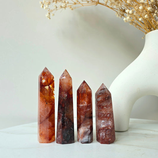 Fire Quartz Crystal Hematoid Quartz Crystal Point AAA High Quality Brazil - Crystals and Me | Crystal Candles and Ethically Sourced Crystals
