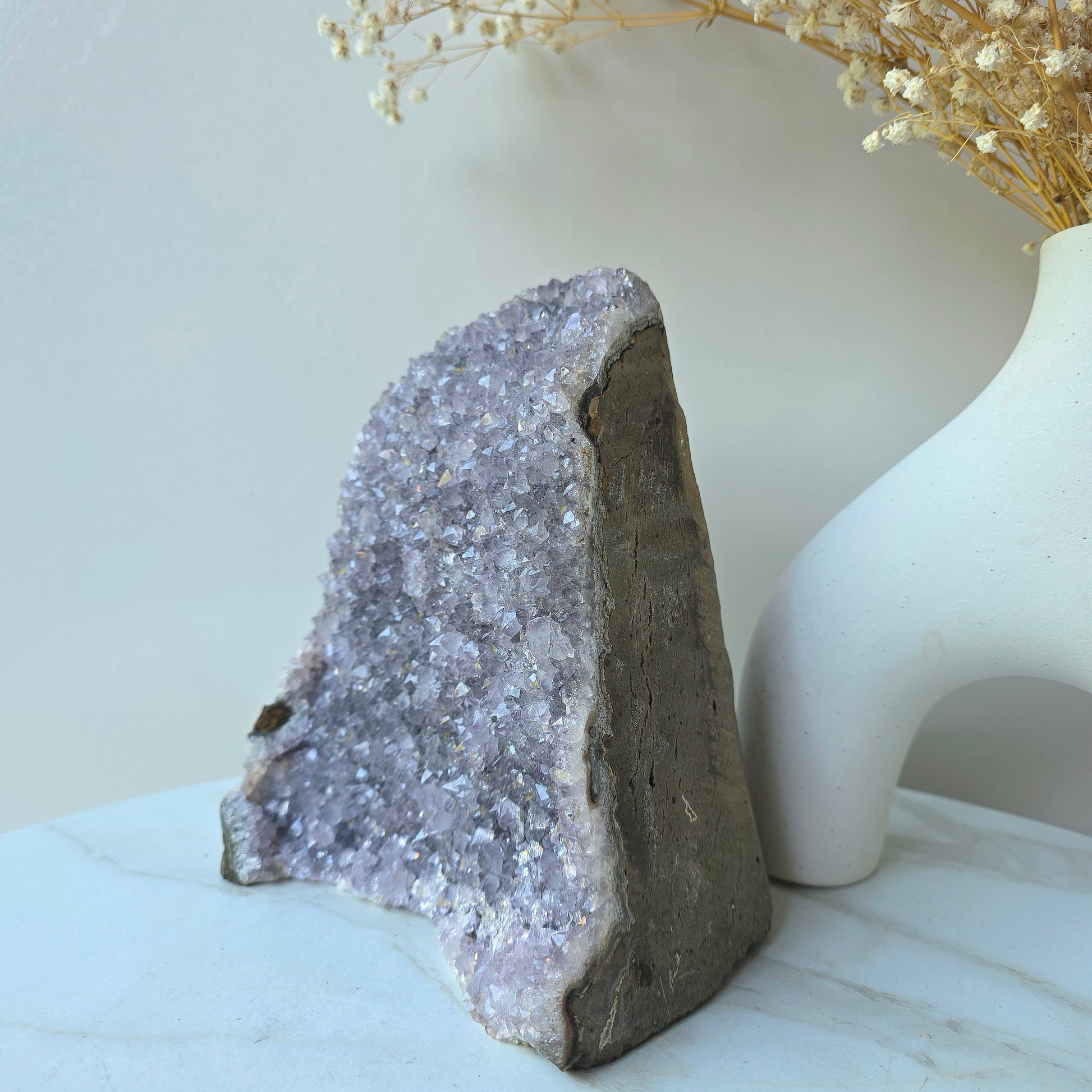 Amethyst Crystal Cluster Base Cut Lilac Brazil - Crystals and Me | Crystal Candles and Ethically Sourced Crystals