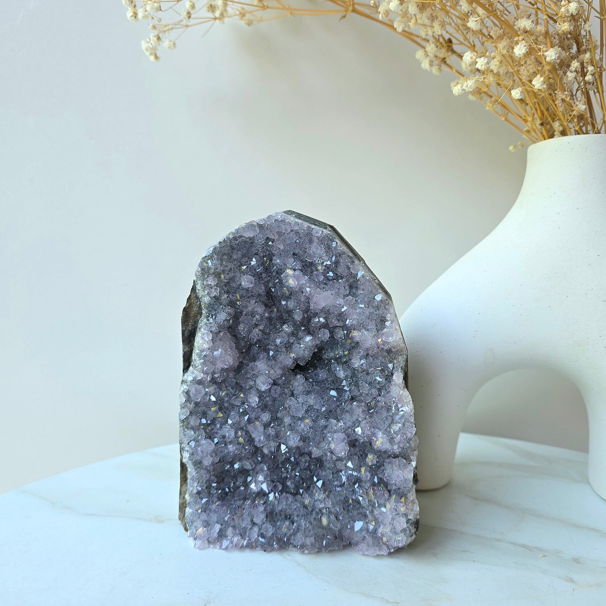 Amethyst Crystal Cluster Base Cut Lilac Brazil - Crystals and Me | Crystal Candles and Ethically Sourced Crystals