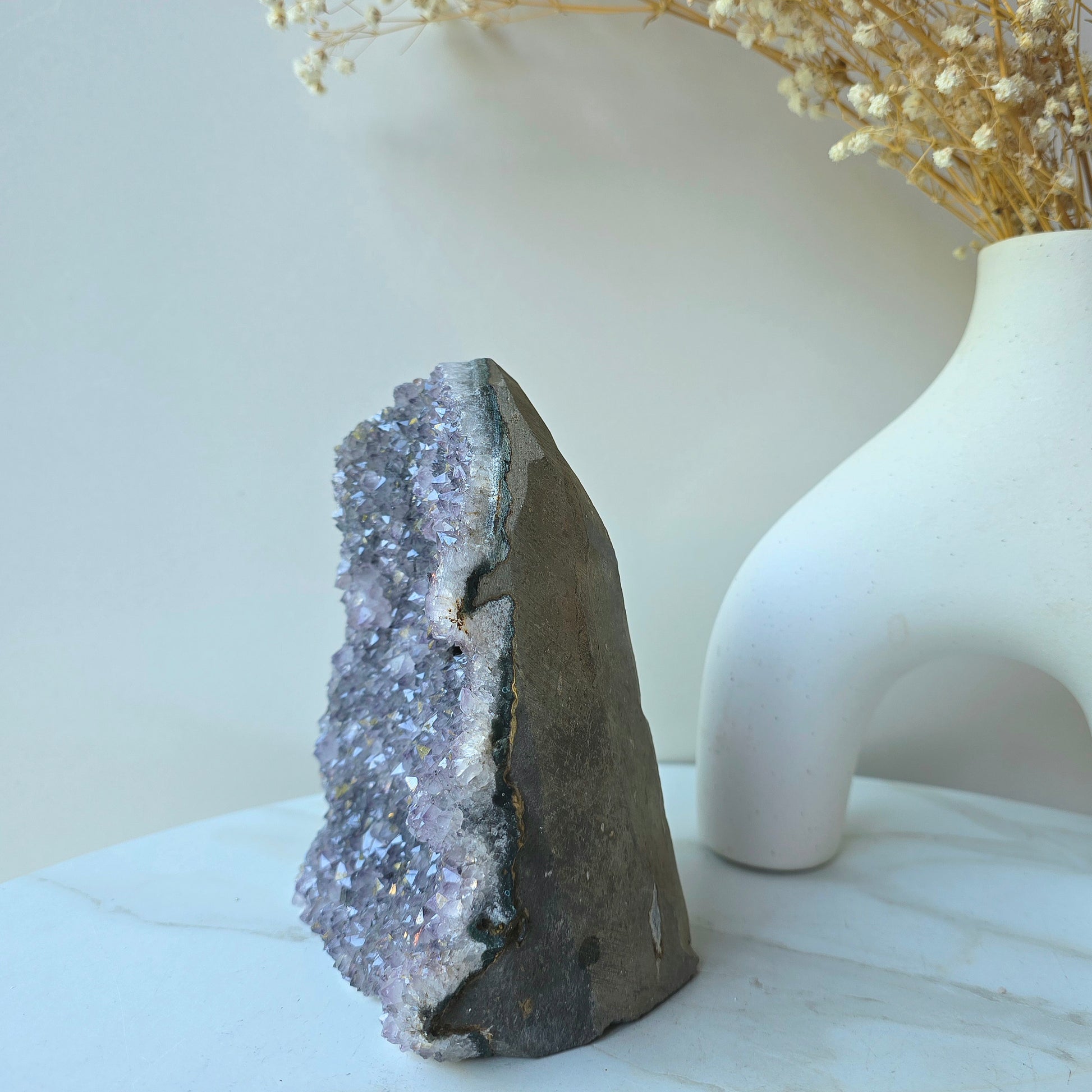 Amethyst Crystal Cluster Base Cut Lilac Brazil - Crystals and Me | Crystal Candles and Ethically Sourced Crystals