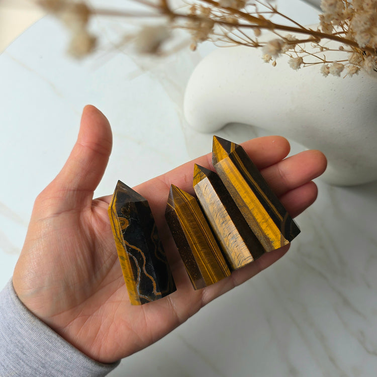 Tiger Eye Crystal Point - Crystals and Me | Crystal Candles and Ethically Sourced Crystals