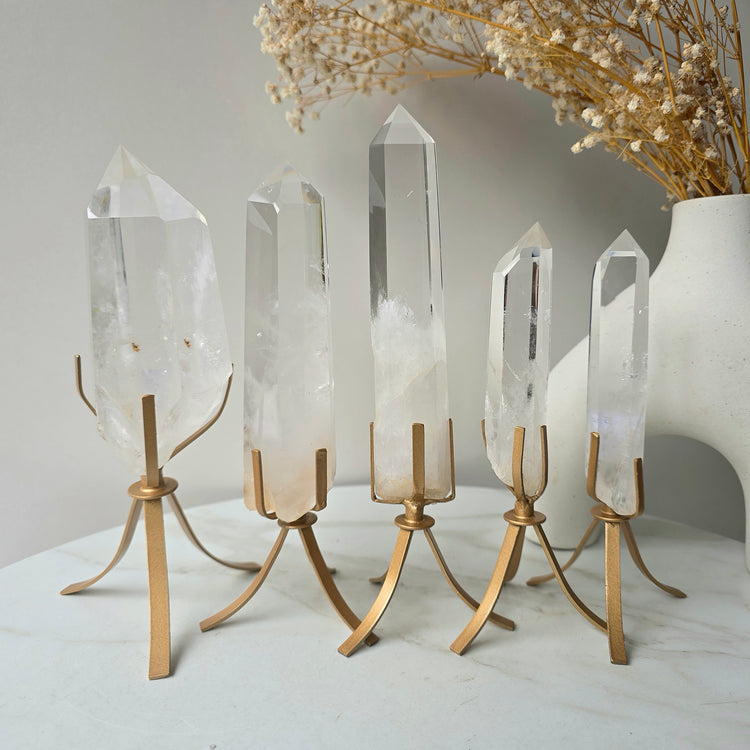 Clear Quartz Crystal Natural Point AA High Quality Brazil - Crystals and Me | Crystal Candles and Ethically Sourced Crystals