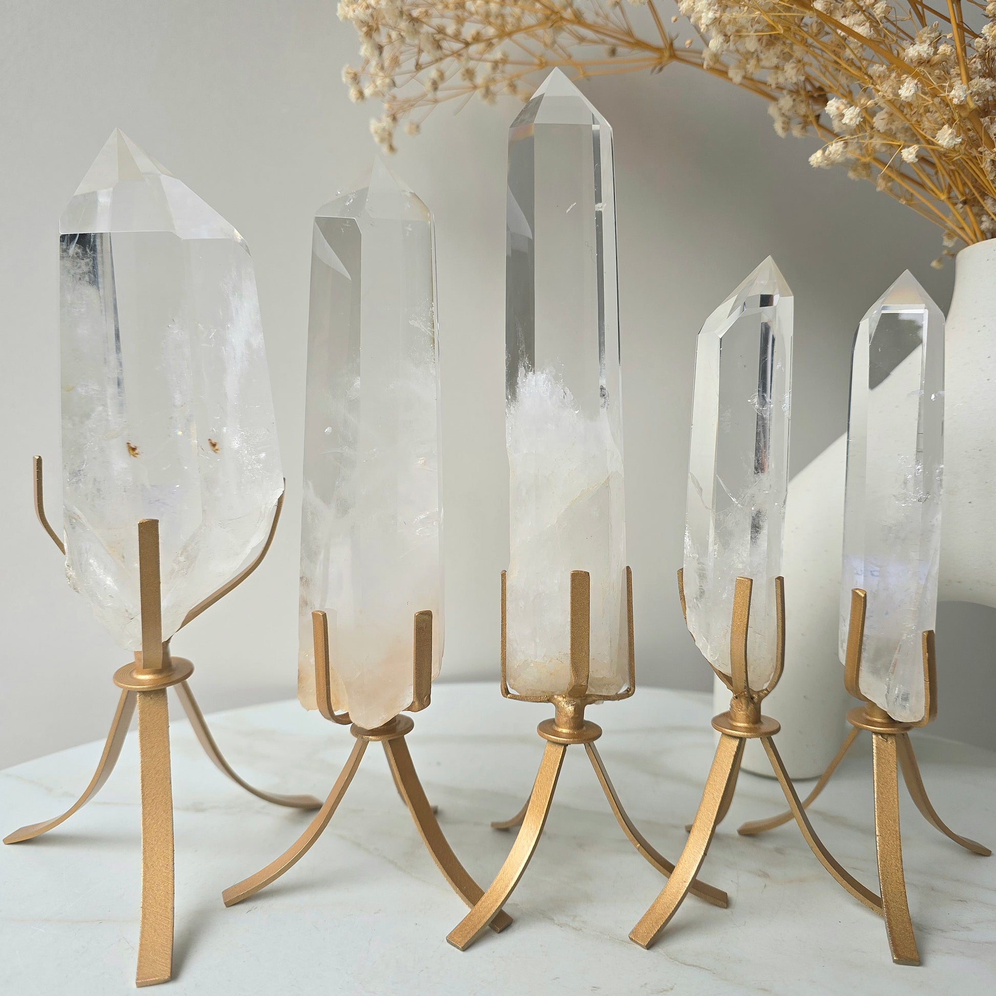Clear Quartz Crystal Natural Point AA High Quality Brazil - Crystals and Me | Crystal Candles and Ethically Sourced Crystals