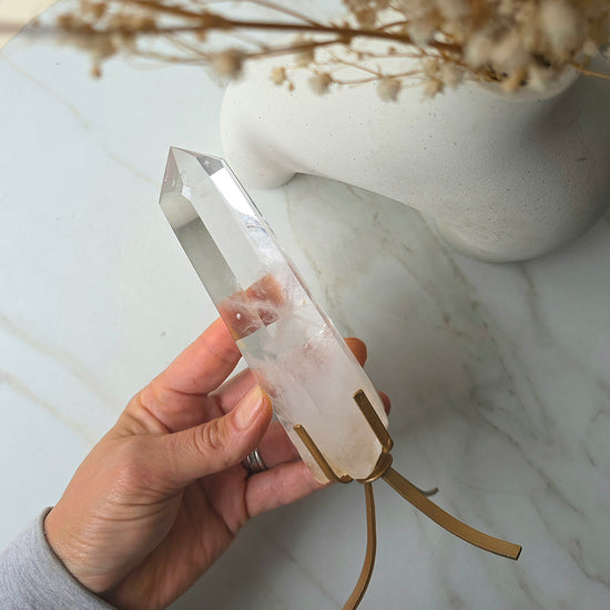 Clear Quartz Crystal Natural Point AA High Quality Brazil - Crystals and Me | Crystal Candles and Ethically Sourced Crystals