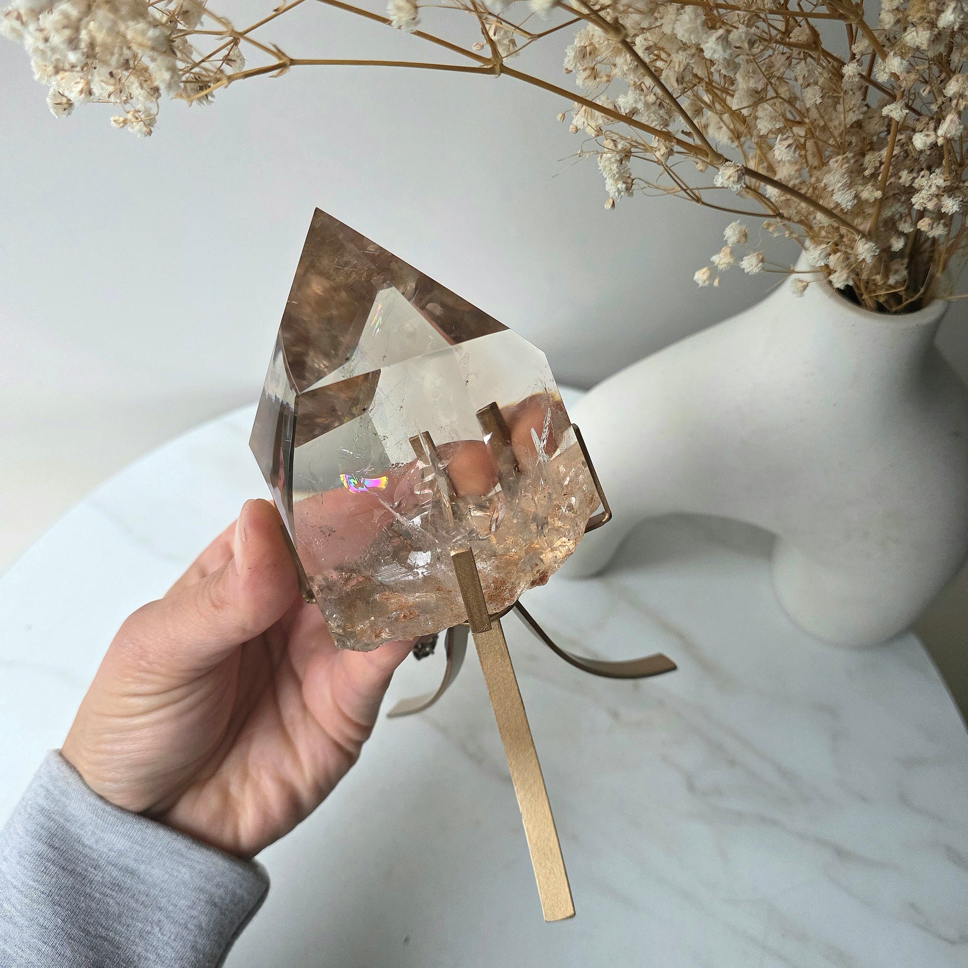 Natural Citrine Crystal with Rainbow AAA High Quality Brazil Collectors Piece - Crystals and Me | Crystal Candles and Ethically Sourced Crystals
