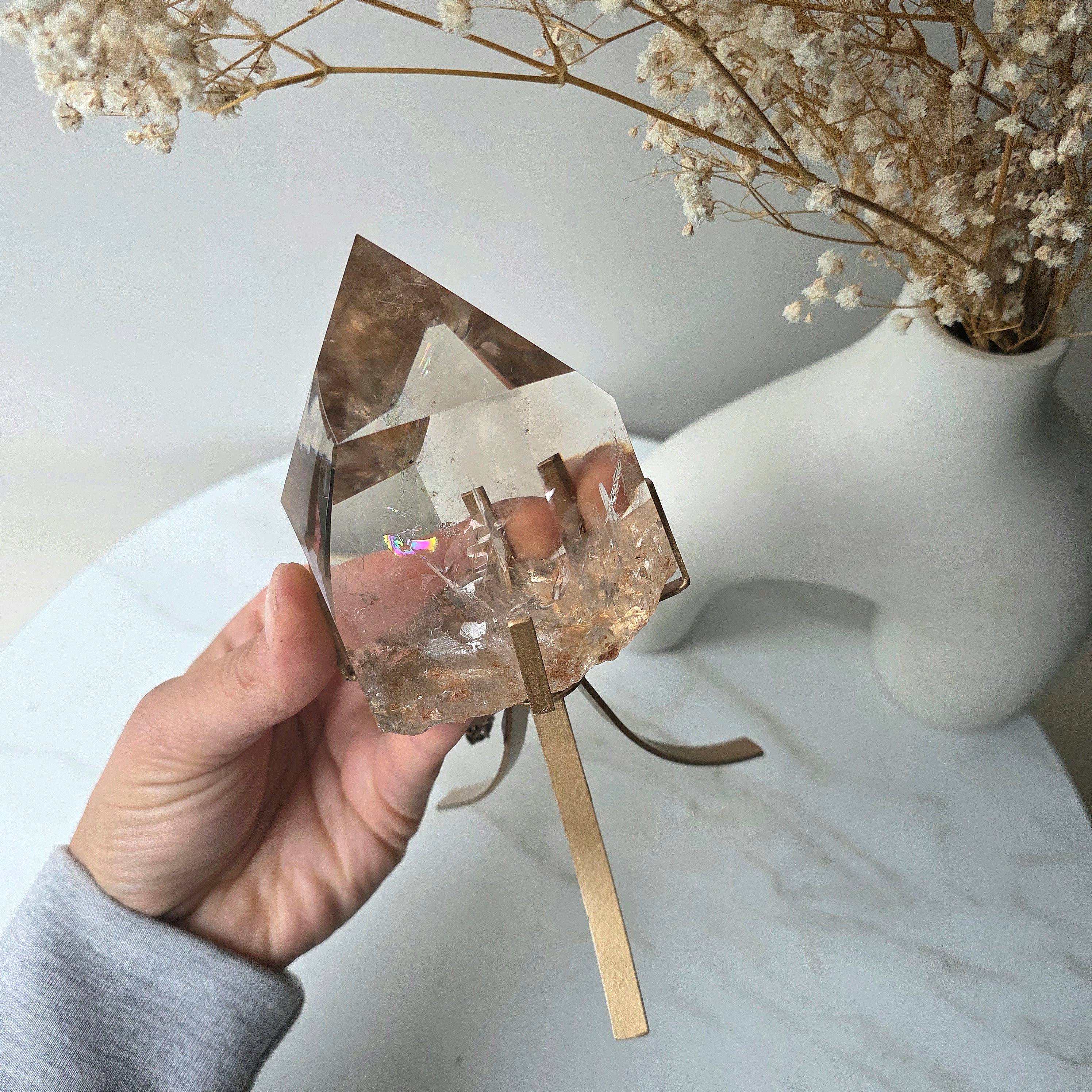 Natural Citrine Crystal with Rainbow AAA High Quality Brazil Collectors Piece - Crystals and Me | Crystal Candles and Ethically Sourced Crystals