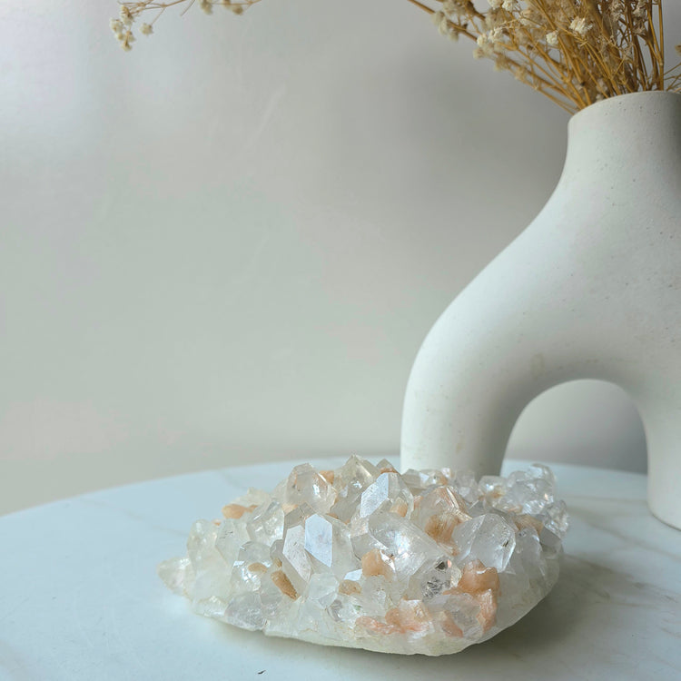 Rare Diamond Apophyllite Crystal Cluster High Quality India