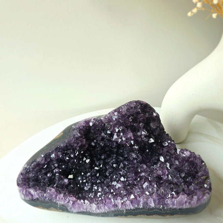 Amethyst Crystal Cluster on Stand High Quality Brazil