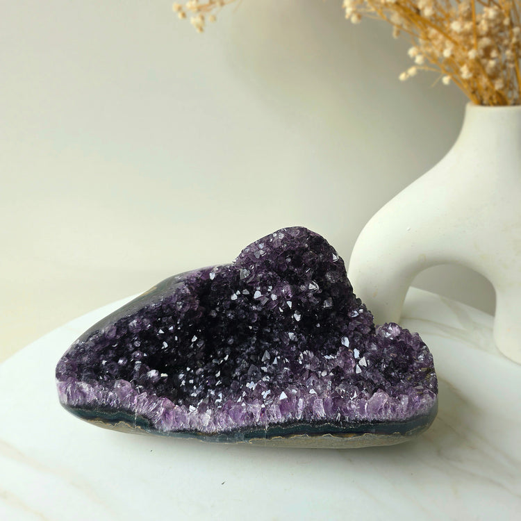 Amethyst Crystal Cluster on Stand High Quality Brazil